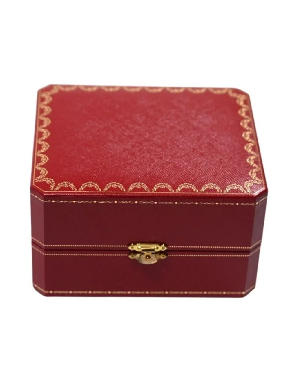 Vintage Cartier Watch Box COWA 0043 in Red Leather/Ivory Interior